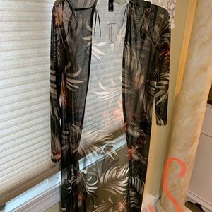 Sheer cardigan floral